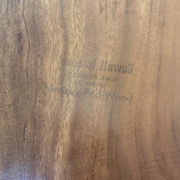 Natural Monkey Pod Wood Chip and Dip serving tray - Picture 3 of 4